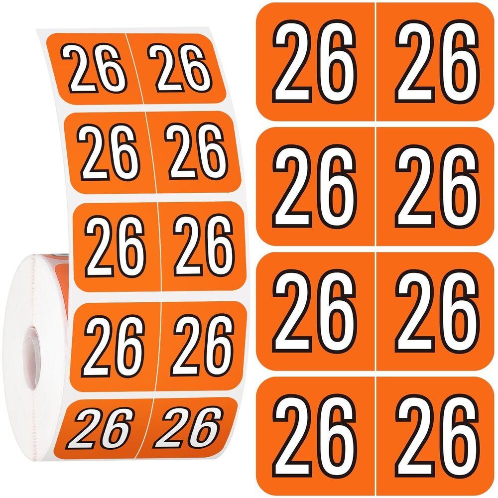 8232 500 Pcs 2026 Year Stickers File Folder Labels Rectangle Coded Colored